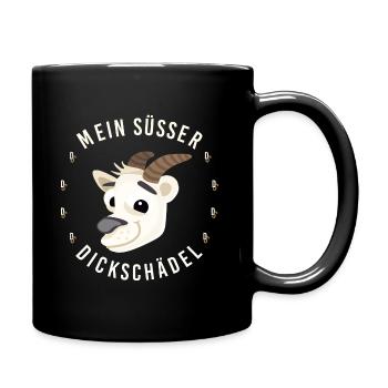 Mein süßer bayrischer Dickschädel - Tasse einfarbig - Schwarz - Rechts