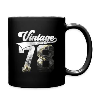48. GEBURTSTAG VINTAGE 1978 - Tasse einfarbig - Schwarz - Rechts
