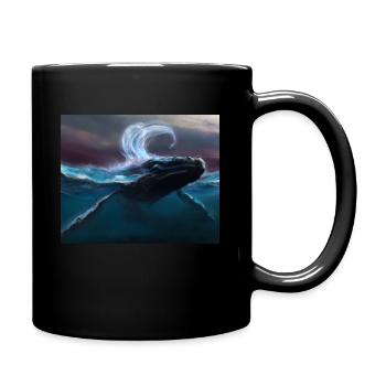 Humpback whale - Full Colour Mug - black - Right