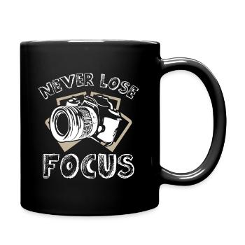 Never Lose Focus Photographer - Full Colour Mug - black - Right