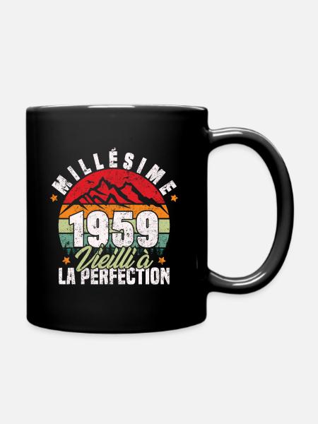 Millésime 1959, Cadeau D'anniversaire Vintage 1959 - Mug uni - noir