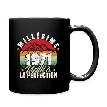 Millésime 1971, Cadeau D'anniversaire Vintage 1971 - Mug uni - noir - Droite