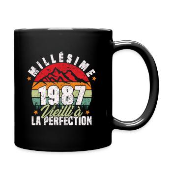 Millésime 1987, Cadeau D'anniversaire Vintage 1987 - Mug uni - noir - Droite