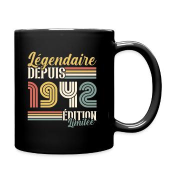 Légendaire Depuis 1942 - Mug uni - noir - Droite