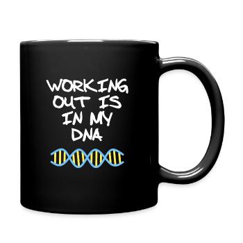 Faire de l’exercice est dans ma citation de fitness ADN - Mug uni - noir - Droite