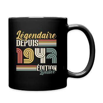 Légendaire Depuis 1947 - Mug uni - noir - Droite