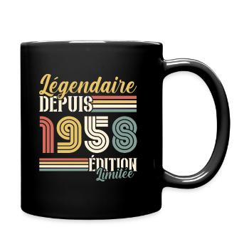 Légendaire Depuis 1958 - Mug uni - noir - Droite