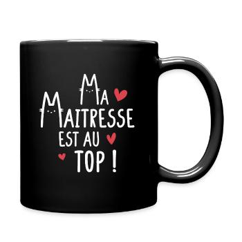 Ma Maîtresse Est Au Top - Chats et Chatons Mignons - Mug uni - noir - Droite