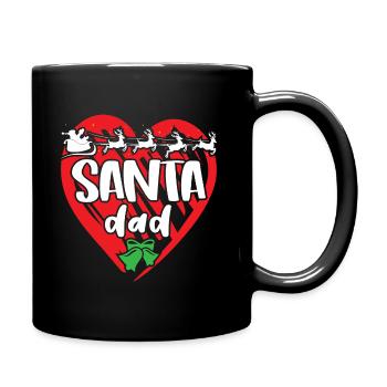 Santa Dad Merry Christmas - Tasse einfarbig - Schwarz - Rechts