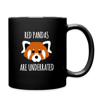 Red Pandas Are Underrated : Panda Quote - Full Colour Mug - black - Right