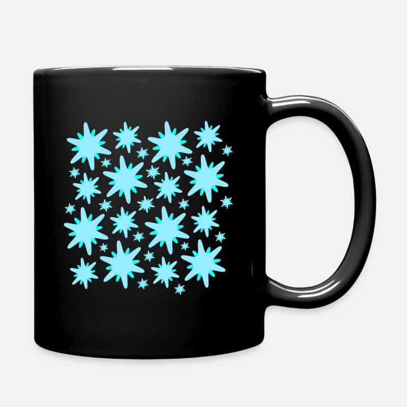 Motif d’étoiles bleues - Mug uni - noir