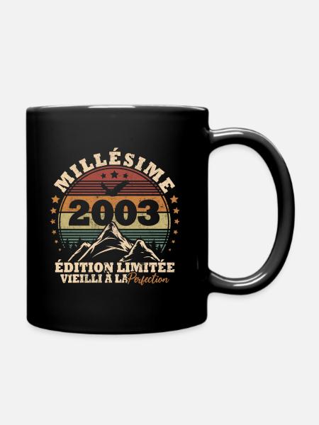 Millésime 2003 vieilli à la perfection - Mug uni - noir