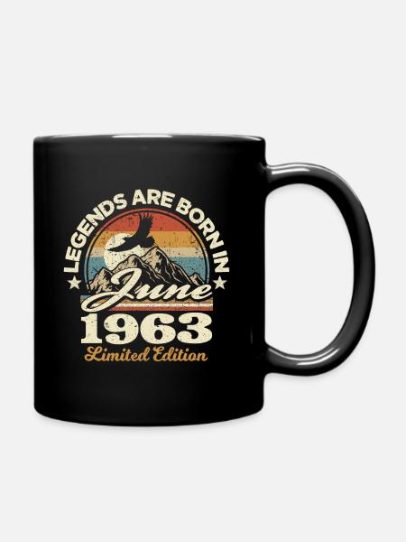 60 Jahre alt - legendär seit Juni 1963 - Tasse einfarbig - Schwarz