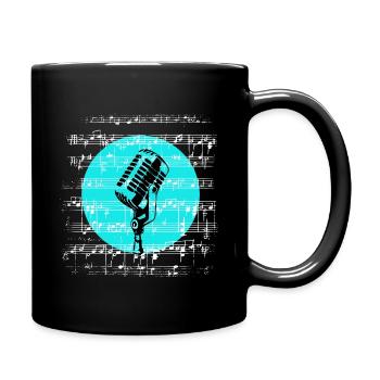 Microphone - Full Colour Mug - black - Right