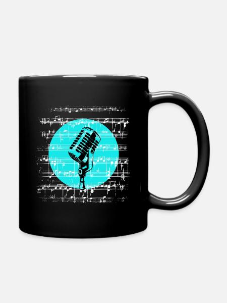 Mikrofon - Tasse einfarbig - Schwarz