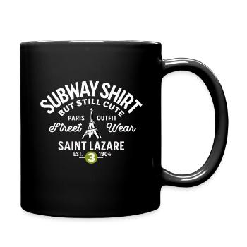 Suway-Hemd Parisstation St Lazare - Tasse einfarbig - Schwarz - Rechts