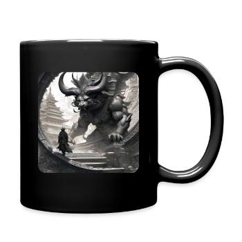 Dämon Monster Ungeheuer - Tasse einfarbig - Schwarz - Rechts