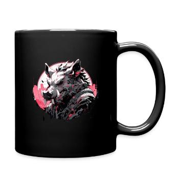 Mecha Tier Tiger Wolf Fuchs Cyborg Wildschwein - Tasse einfarbig - Schwarz - Rechts