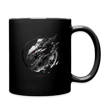 Mecha Tier Tiger Wolf Fuchs Drache Cyborg - Tasse einfarbig - Schwarz - Rechts