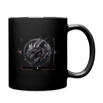 Mecha Tier Tiger Wolf Fuchs Drache Cyborg - Tasse einfarbig - Schwarz - Rechts