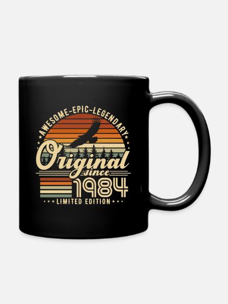 1984 Vintage rétro Vintage cadeau d’anniversaire - Mug uni - noir