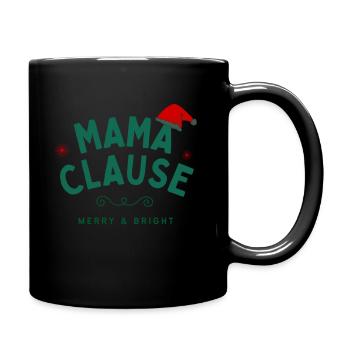 Mama Clause - Weihnachts T-Shirt - Tasse einfarbig - Schwarz - Rechts