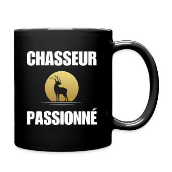 chasseur passionné - Mug uni - noir - Droite