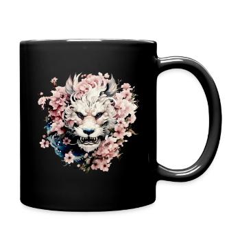 Chinese Dragon Cherry Blossoms C-drama Xianxia - Full Colour Mug - black - Right