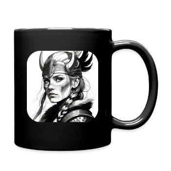 Stolze Wikinger in Germanien Schildmaid - Tasse einfarbig - Schwarz - Rechts