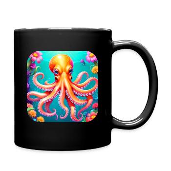 Poulpe cool II - Mug uni - noir - Droite