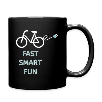 E-BIKE FAST SMART FUN - Full Colour Mug - black - Right