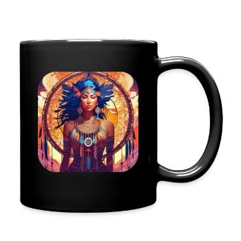 Mystic Fantasy Shaman - Full Colour Mug - black - Right