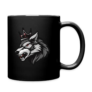Couronne de loup - Mug uni - noir - Droite