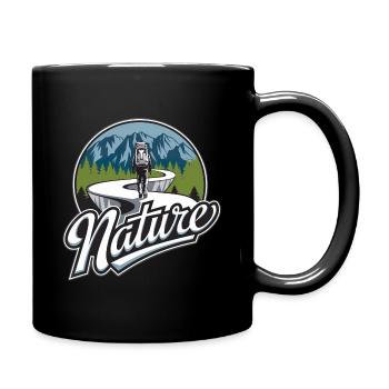 Wanderwege in der Natur - Tasse einfarbig - Schwarz - Rechts
