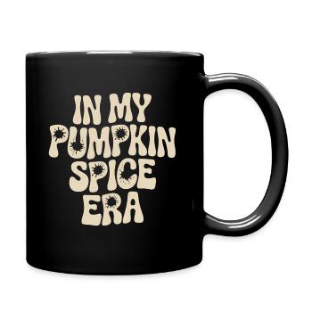 Groovy back in the days of my pumpkin spice - Full Colour Mug - black - Right
