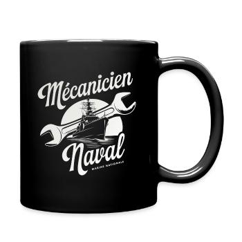 Mécanicien Naval Marine Nationale - Mug uni - noir - Droite