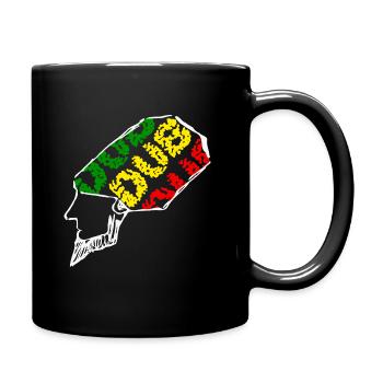 Dub Cap - Vert Jaune Rouge - Fond Sombre - Mug uni - noir - Droite