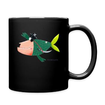 Fred Freibeuter - Tasse einfarbig - Schwarz - Rechts