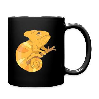 Caméléon - Mug uni - noir - Droite