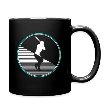Baseball - Tasse einfarbig - Schwarz - Rechts