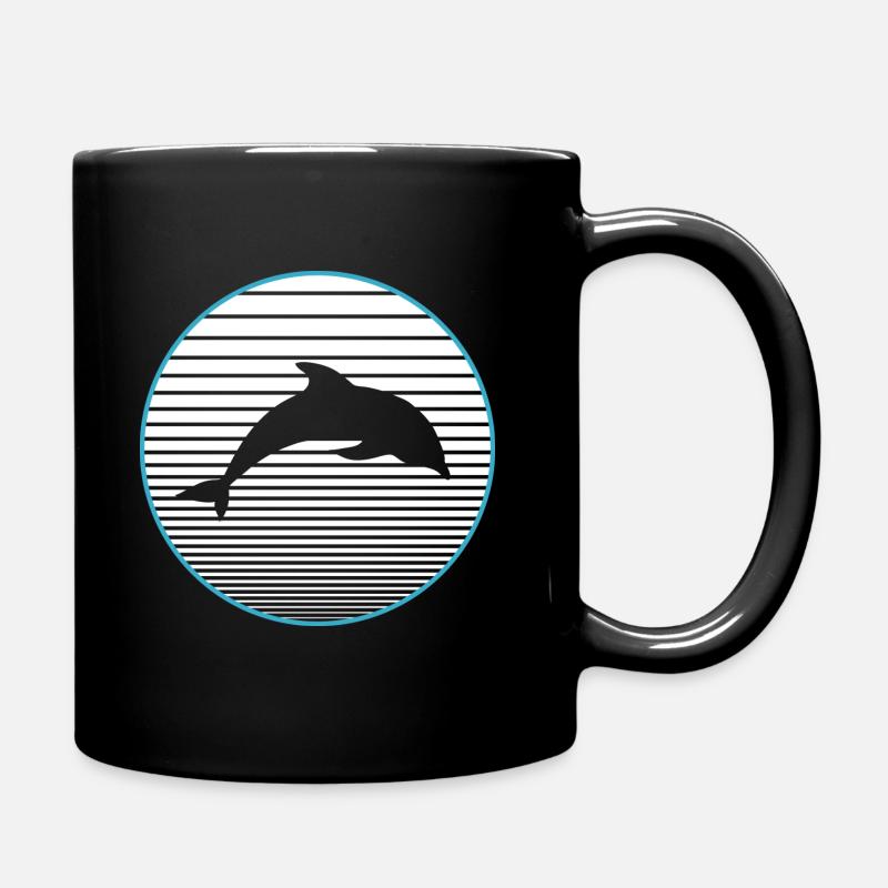 Delphin - Tasse einfarbig - Schwarz