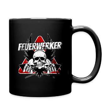 feuerwerker 04 - Tasse einfarbig - Schwarz - Rechts