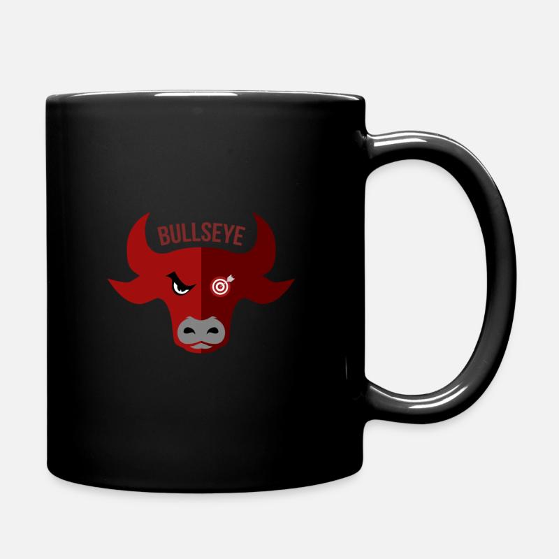 Bullseye - darts, darts, darts, - Full Colour Mug - black