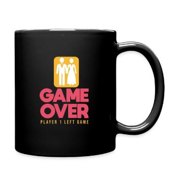 JEU TERMINÉ! Drôles de célibataires disant! - Mug uni - noir - Droite