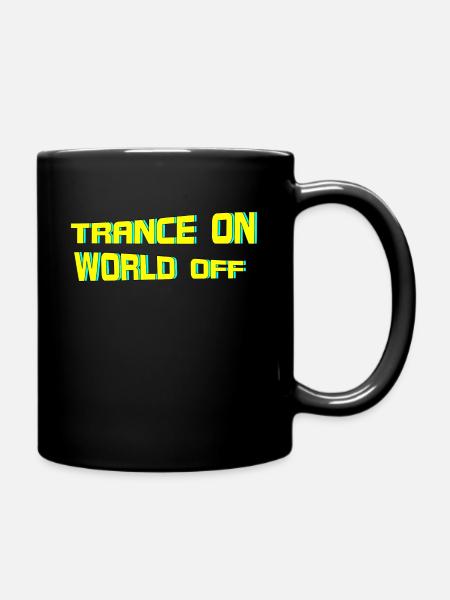 Psytrance Psychedelic Trance Goa - Full Colour Mug - black