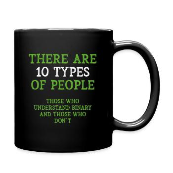 Binary types - Full Colour Mug - black - Right