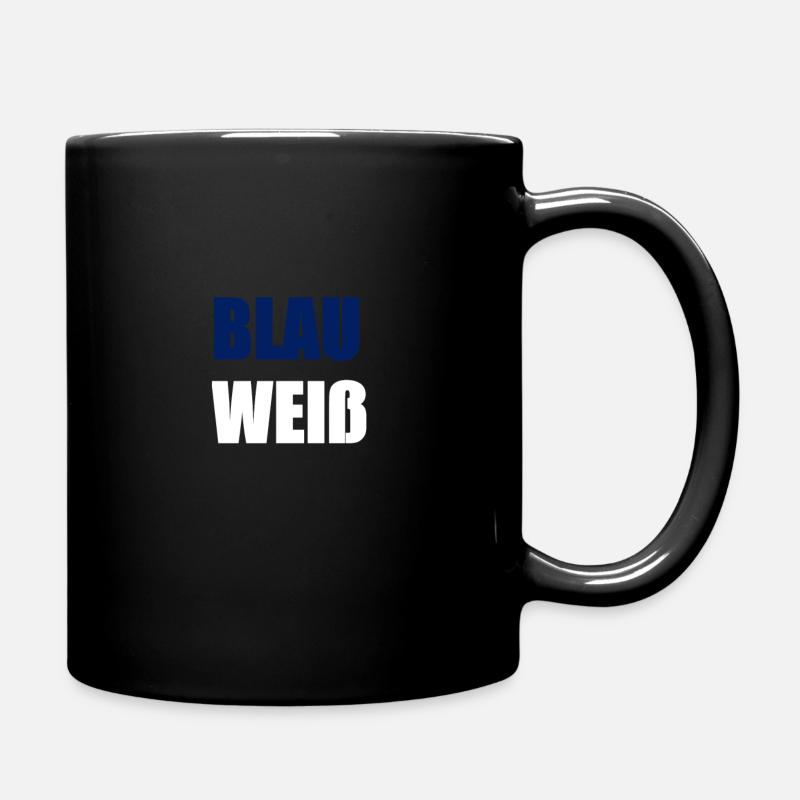 bleu blanc - Mug uni - noir