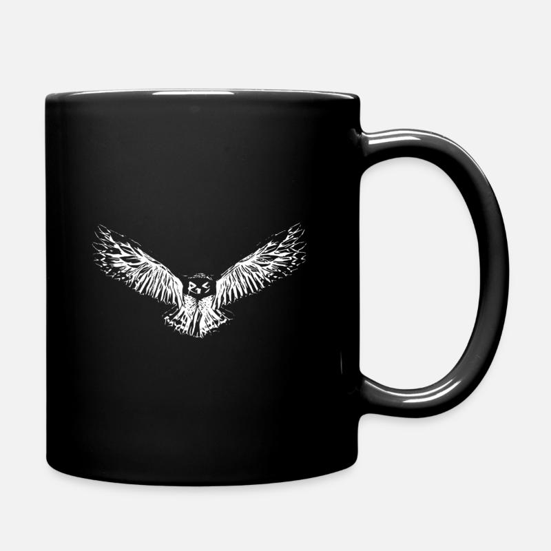 Eule - Tasse einfarbig - Schwarz