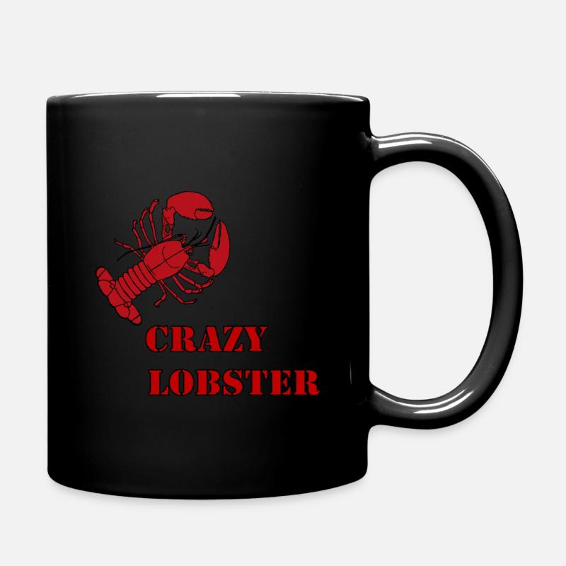 crazy lobster - Full Colour Mug - black