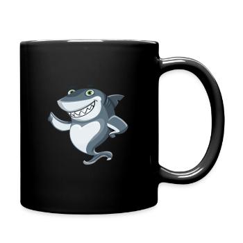 haifisch - Tasse einfarbig - Schwarz - Rechts